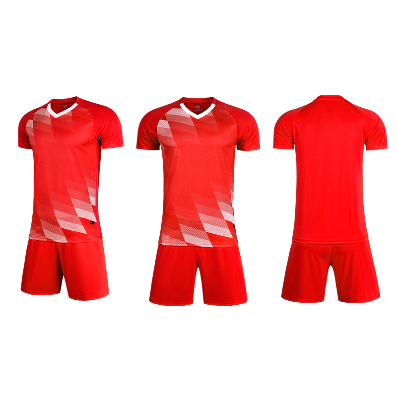 Men's short-sleeved sports kit red M3206