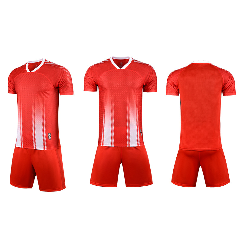 Men's short-sleeved sports Training red kit - Image 2