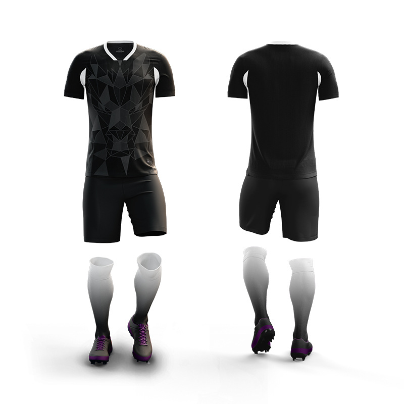 kids short-sleeved sports Training black kit M8623