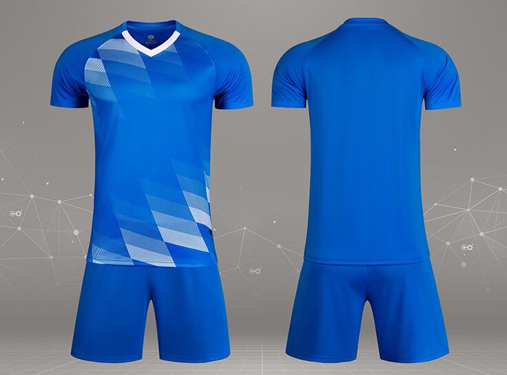 Men's short-sleeved sports kit Blue M3206