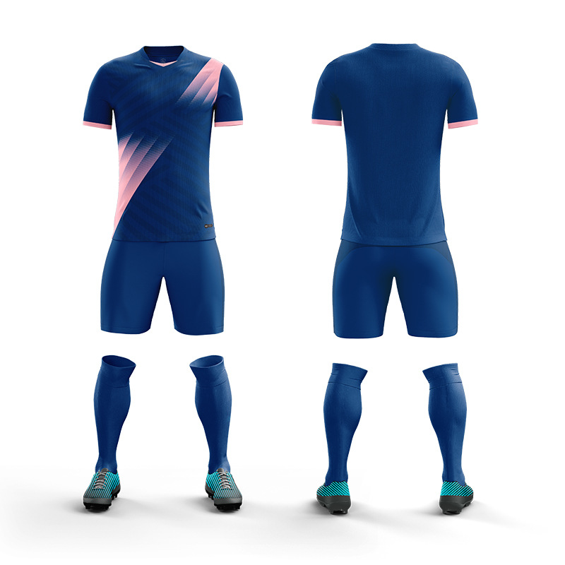 Men's short-sleeved sports Training blue kit M120