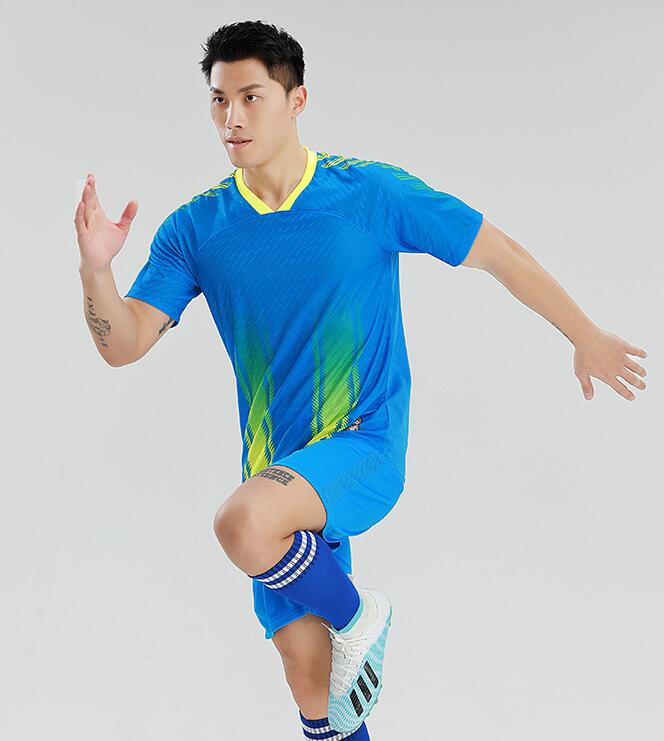 Men's short-sleeved sports Training blue kit - Image 2
