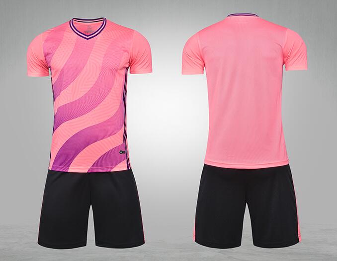 kids short-sleeved sports Training pink kit M8633 - Image 2